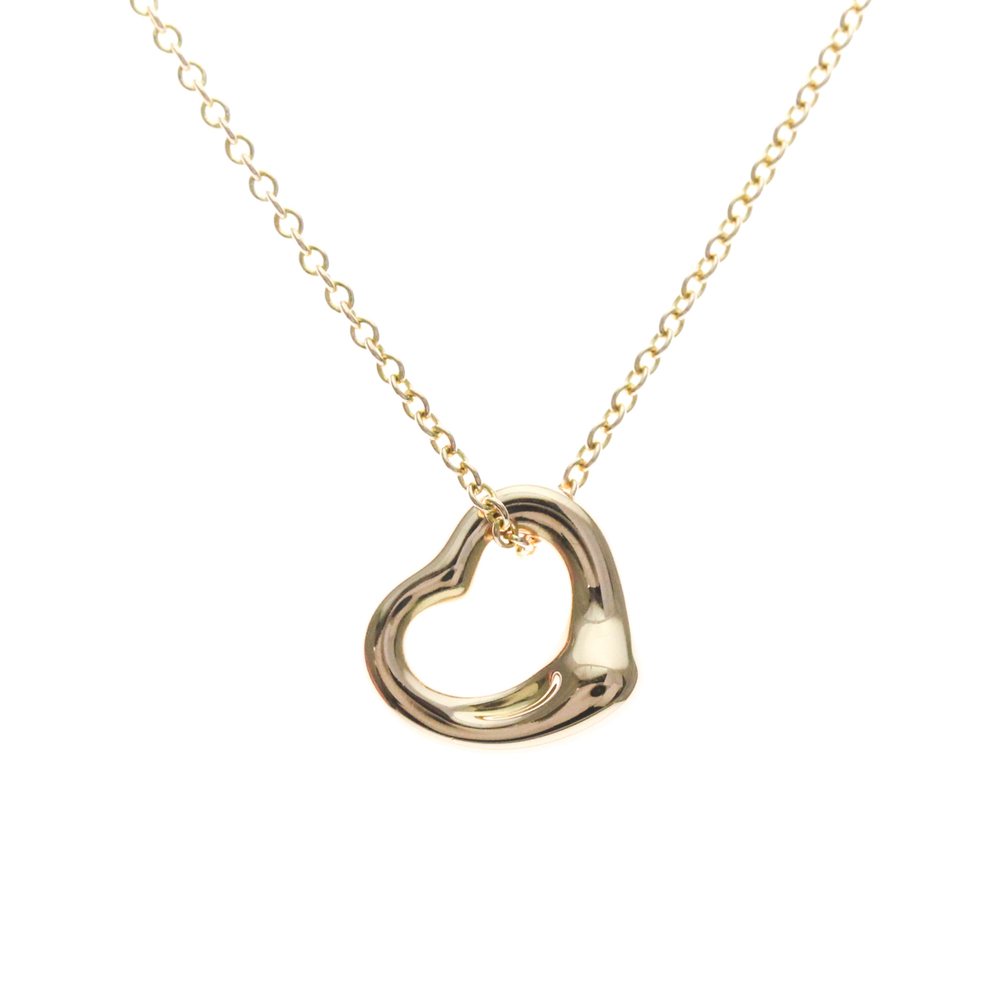 Tiffany Open Heart Pendant Necklace 18K Rose Gold